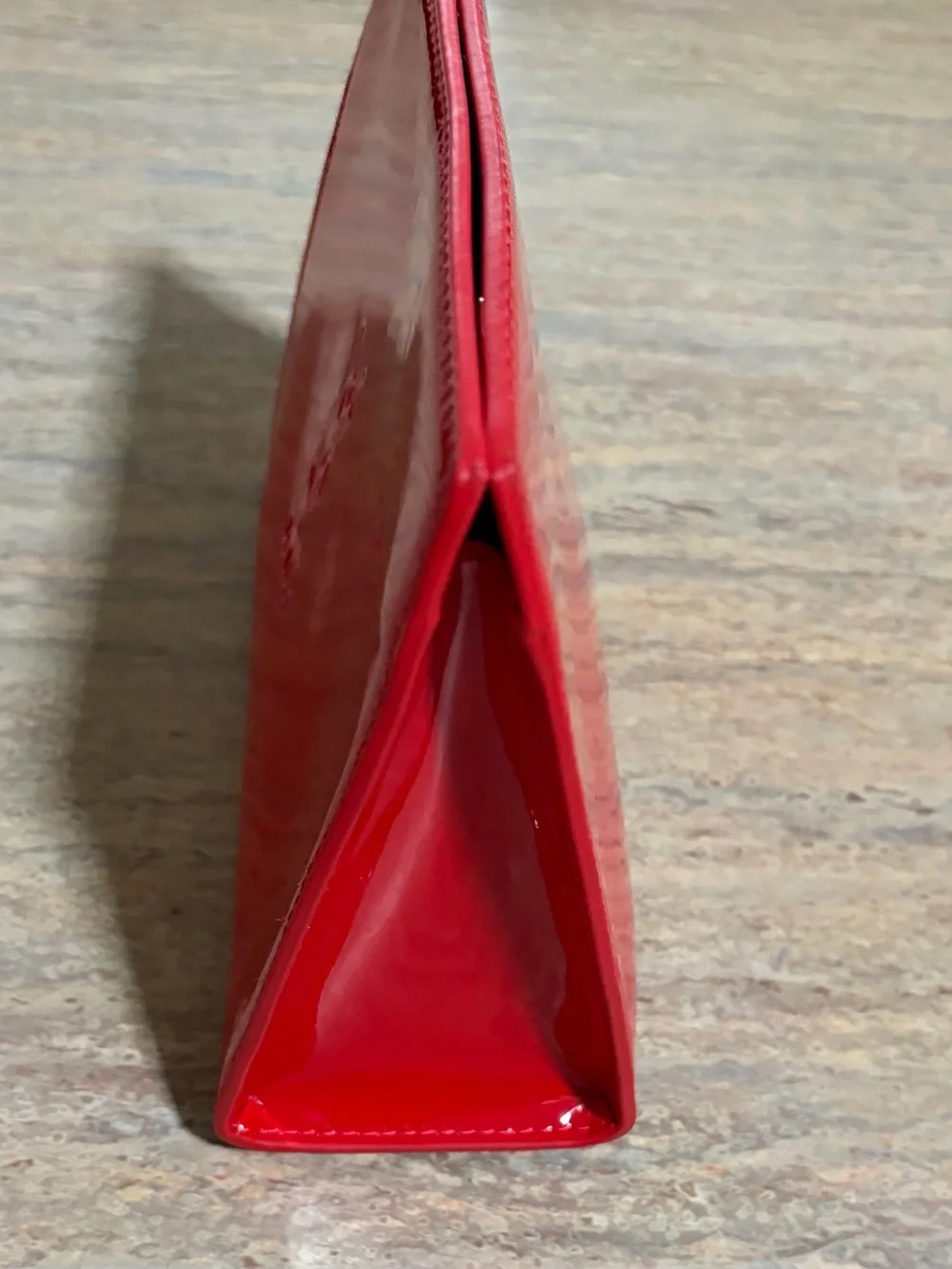 Yves Saint Laurent Beaute Glossy Red Cosmetic Case with Embossed YSL